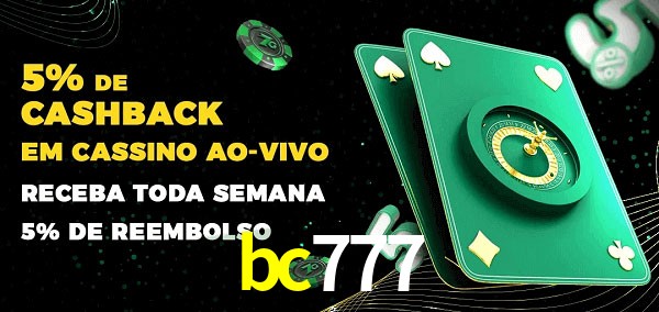 Promoções do cassino ao Vivo bc777